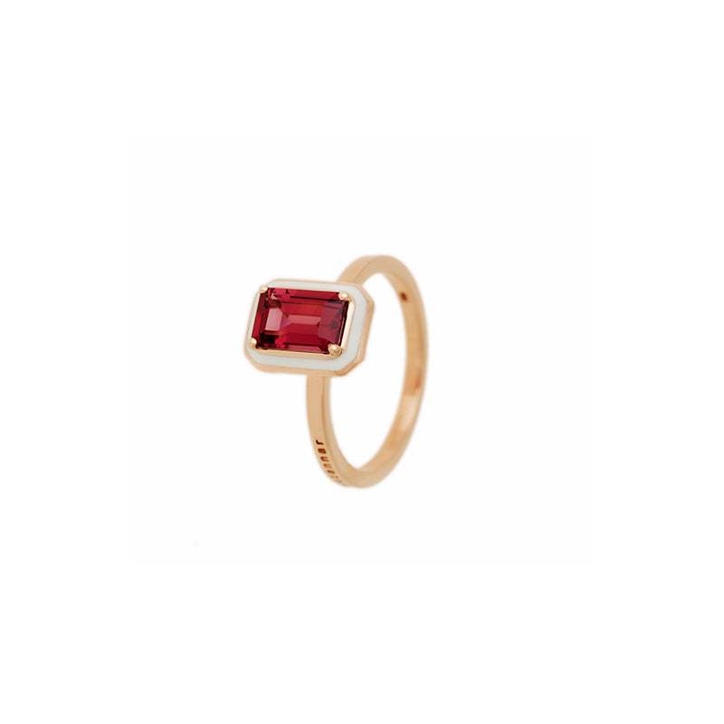Mina Bague Ivoire - Rhodolite