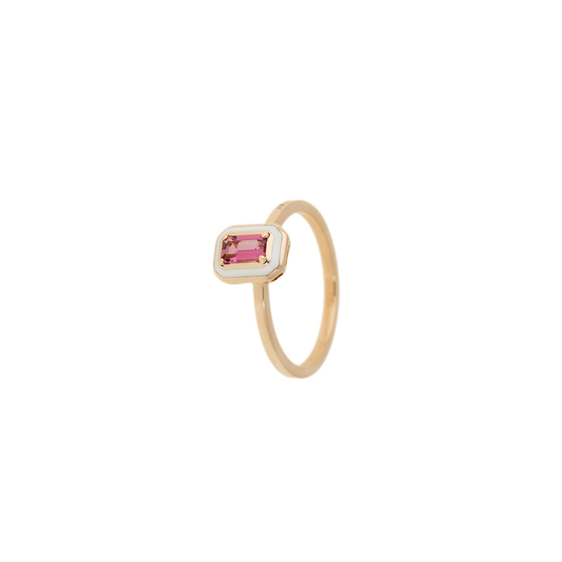 Mina Bague Ivoire - Tourmaline Rose Clair