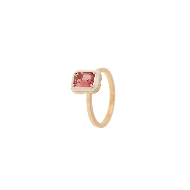 Mina Ivory Ring - Pink Tourmaline