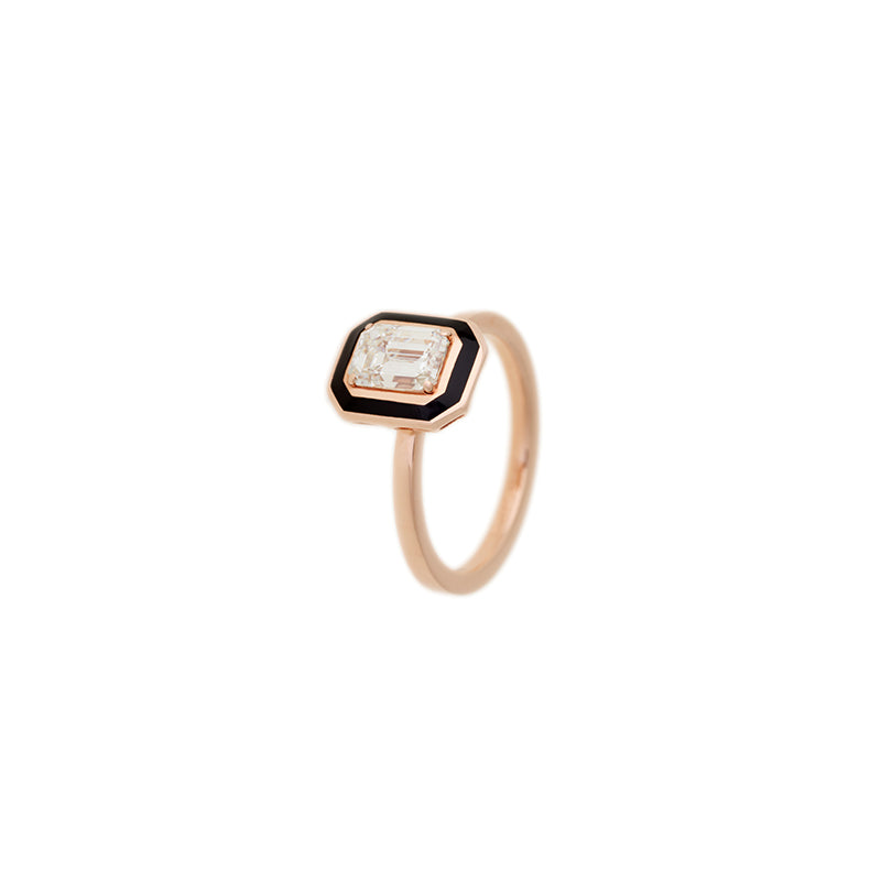 Mina Bague Noire - Diamant