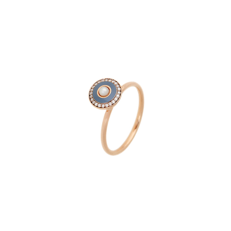 Mina Bague Gris - Perle - Diamants