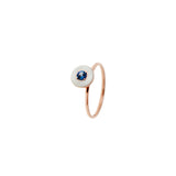 Mina Ivory Ring - Blue Sapphire
