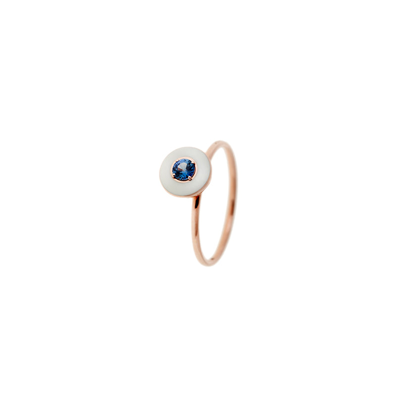 Mina Ivory Ring - Blue Sapphire