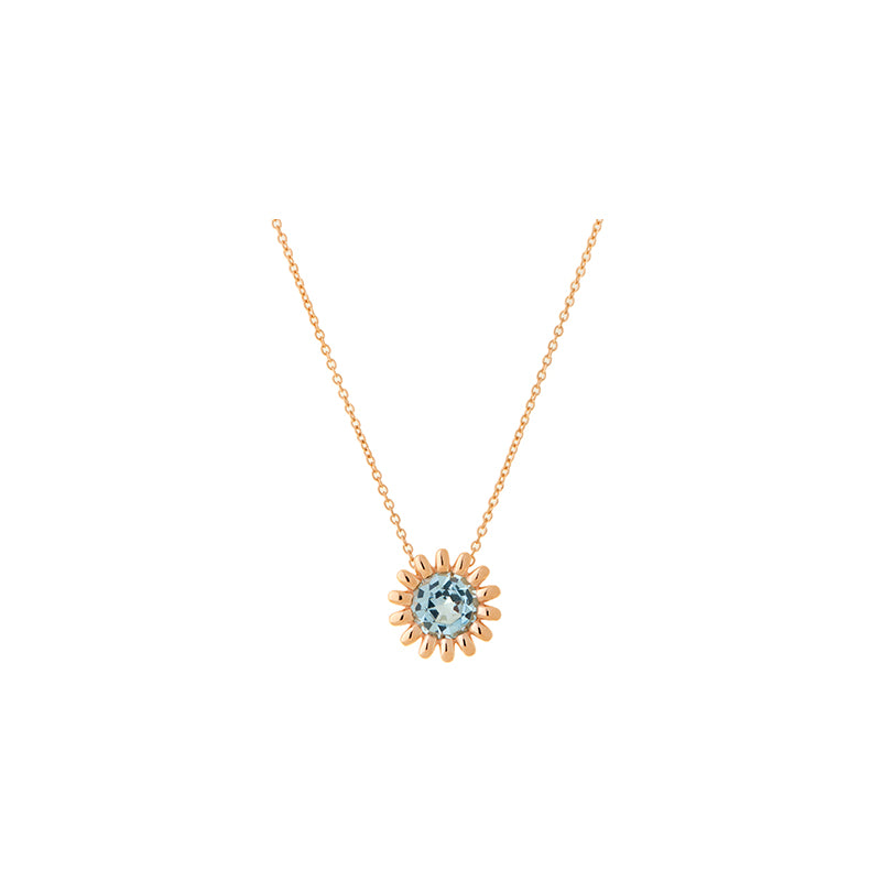 Poppy Pendant - Aquamarine