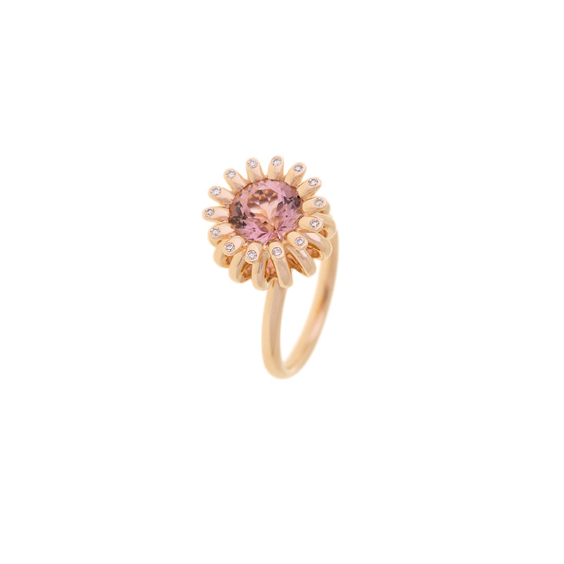 Poppy Ring - Pink Tourmaline - Diamonds