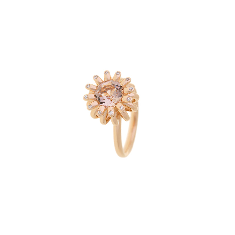 Poppy Ring - Morganite - Diamonds