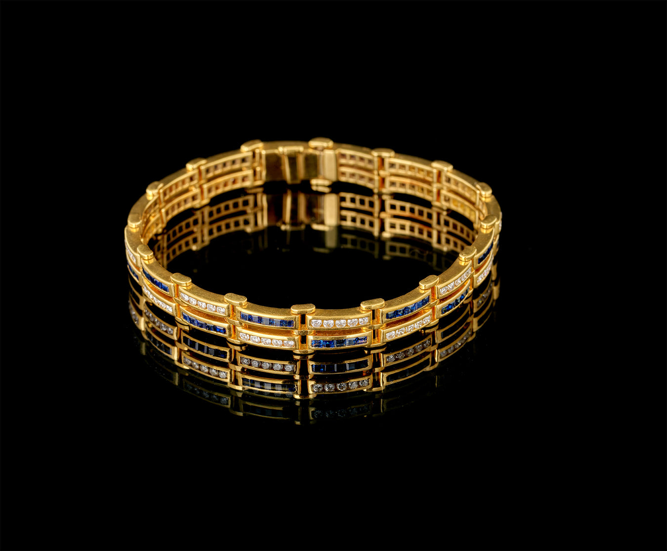 Bracelet - Saphirs Bleus - Diamants