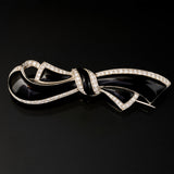 Brooch - Diamonds - Onyx