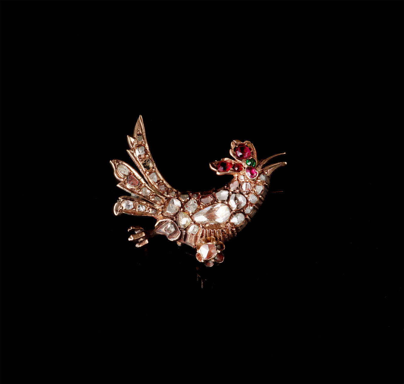 Brooch - Diamonds - Rubies