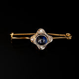 Brooch - Blue Sapphire - Diamonds