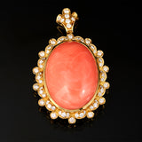 Pendant - Coral - Diamonds