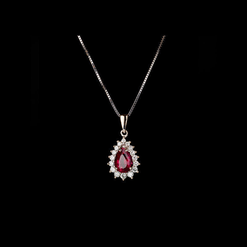 Pendant - Ruby - Diamonds