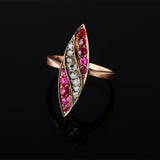 Bague - Rubis - Diamants