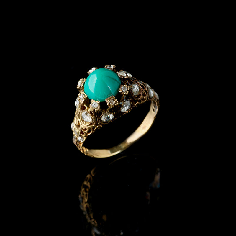 Ring - Turquoise - Diamonds