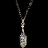 Montre Pendentif - Diamants - Saphirs Bleus