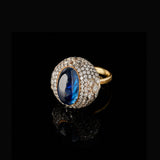 Ring - Blue Kyanite - Diamonds