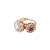Beirut Rosace Bague - Perle - Diamants