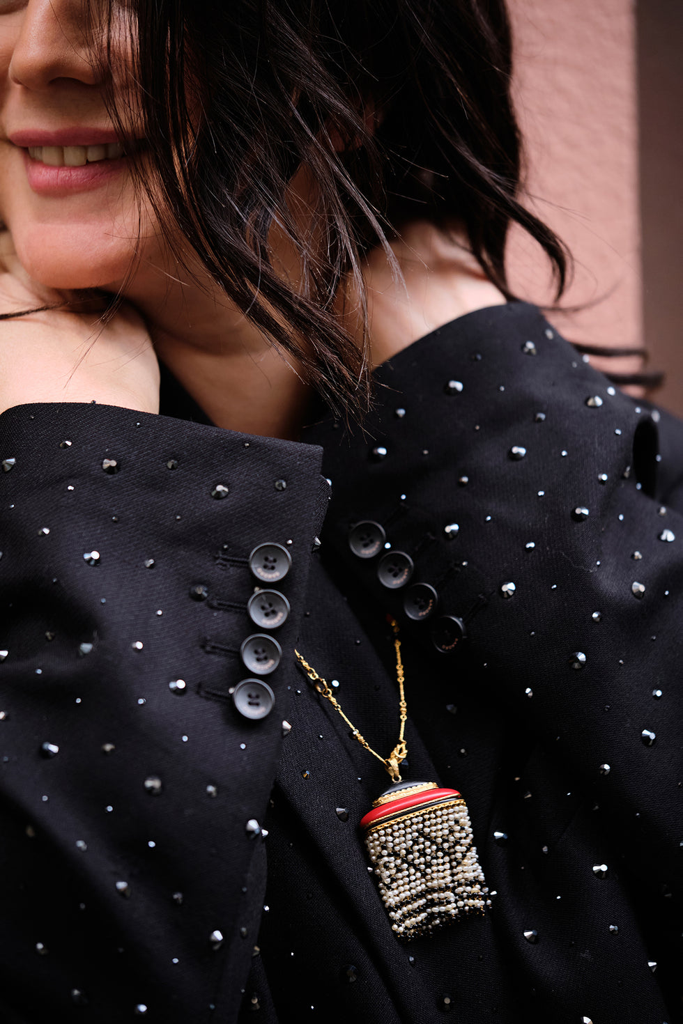 Collier - Coraux - Onyx - Perles