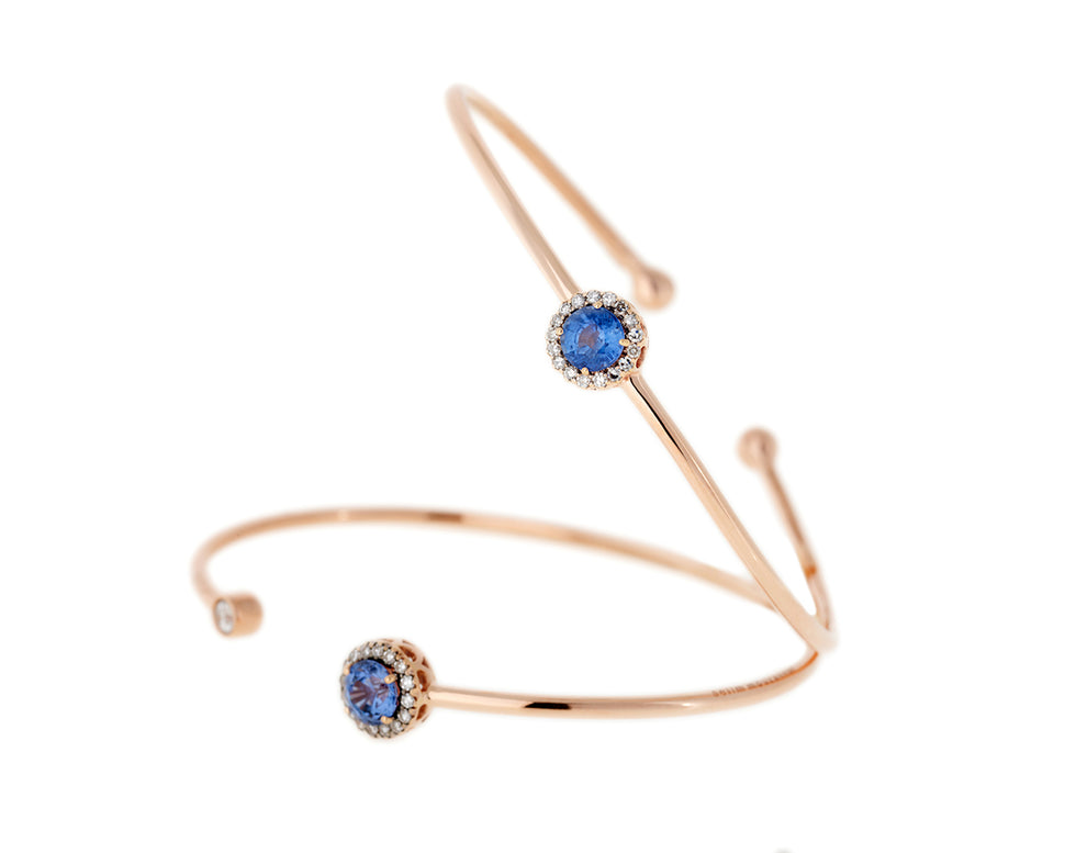 Beirut Bracelet - Saphir bleu - Diamants