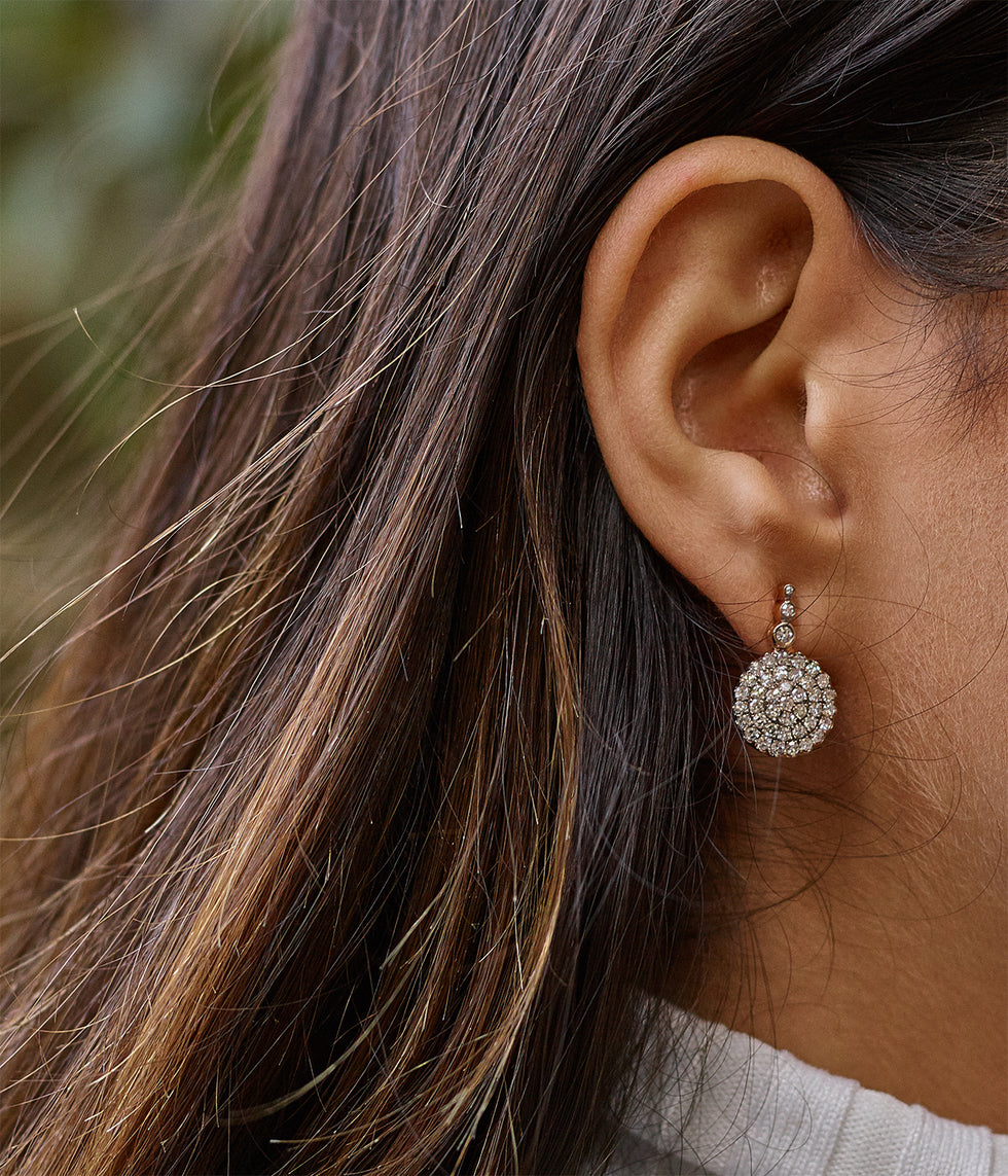 Beirut Pave Earrings - Diamonds