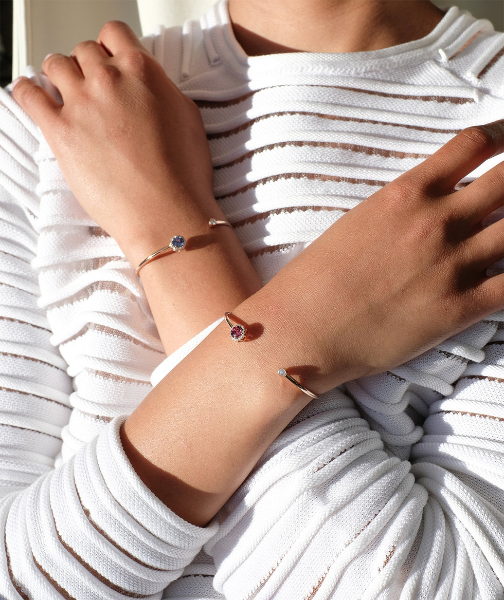 Beirut Bracelet - Saphir bleu - Diamants