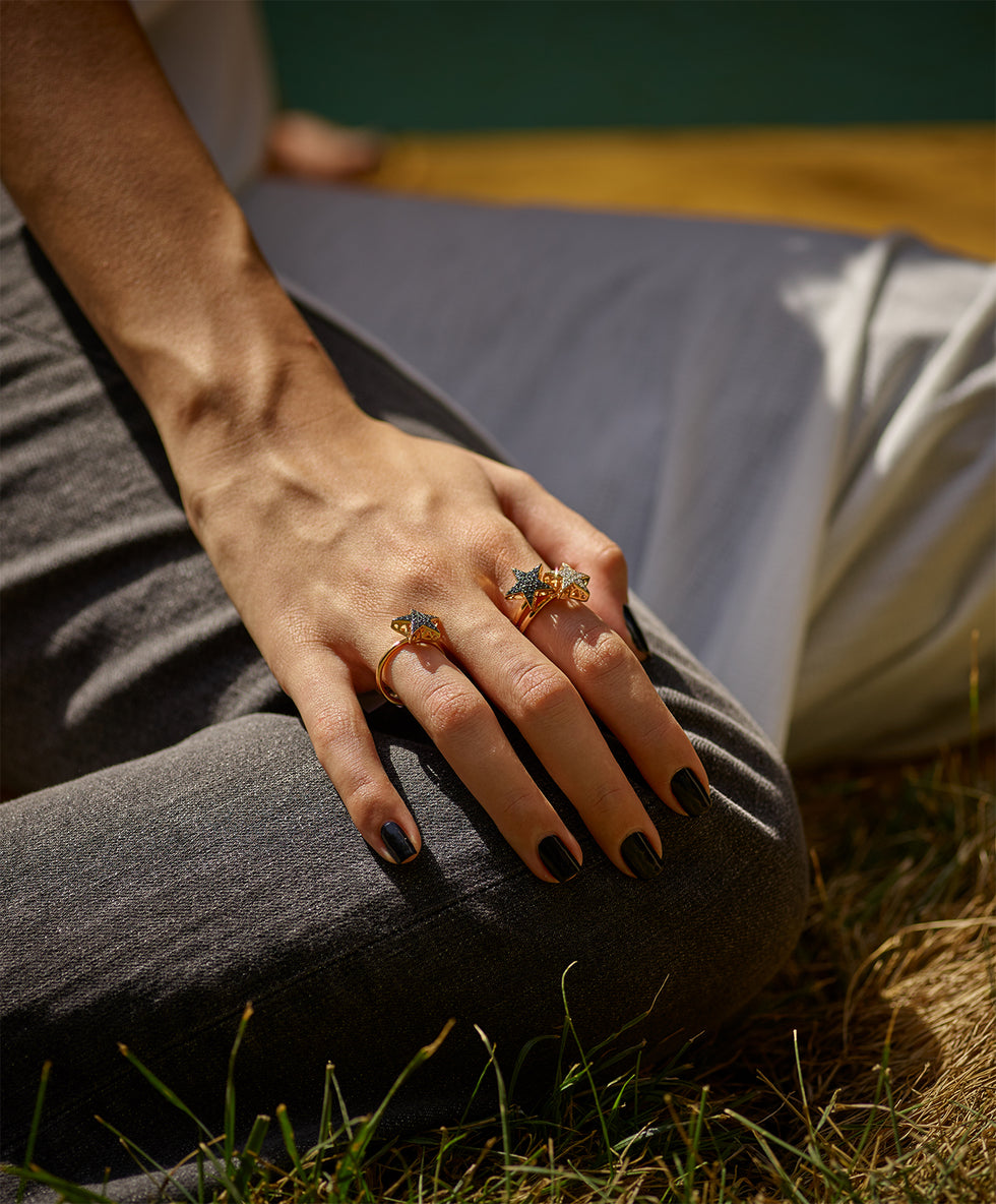 Istanbul Bague - diamants noirs