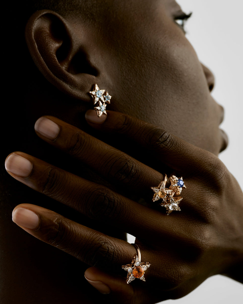Boucles d'oreilles Istanbul - Aigues-marines - Diamants