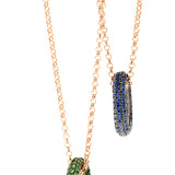 Link Pendant - Blue Sapphires
