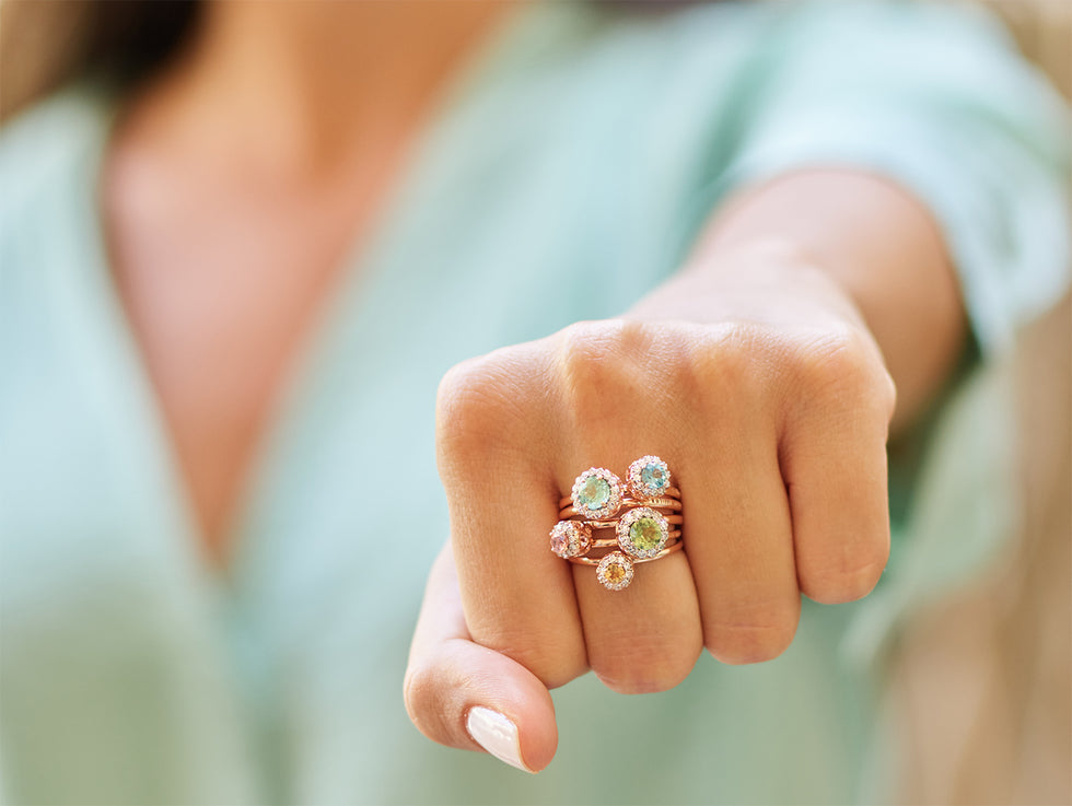 Beirut Ring - Morganite - Diamonds