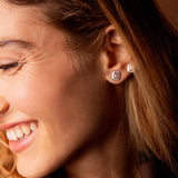 Mina Ivory Earrings - Diamonds