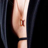 Link Pendant - Orange Sapphires