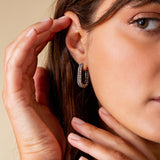 Link Earring - Brown Diamonds