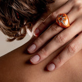 Aïda Orange Ring - Spessartine - Diamonds