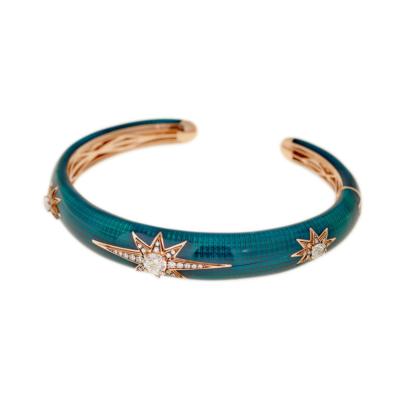 Aïda Petrol Bracelet - Diamonds