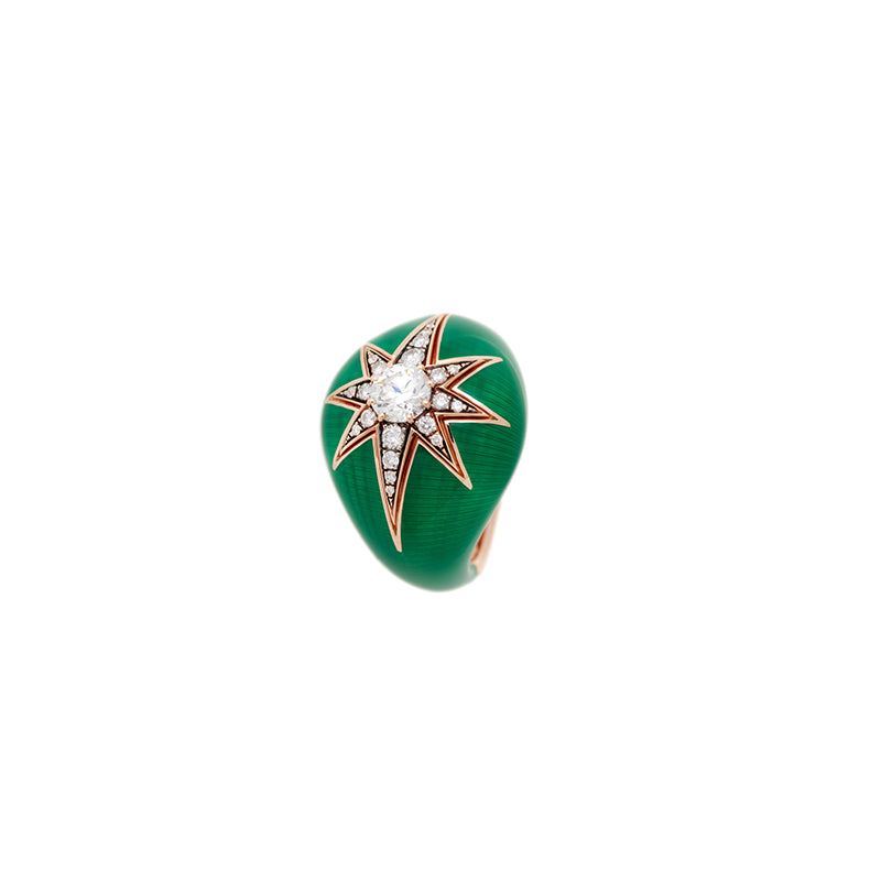 Aïda Bague Verte - Diamants