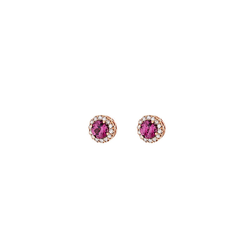 Beirut Boucles d'oreilles - Rhodolites - Diamants