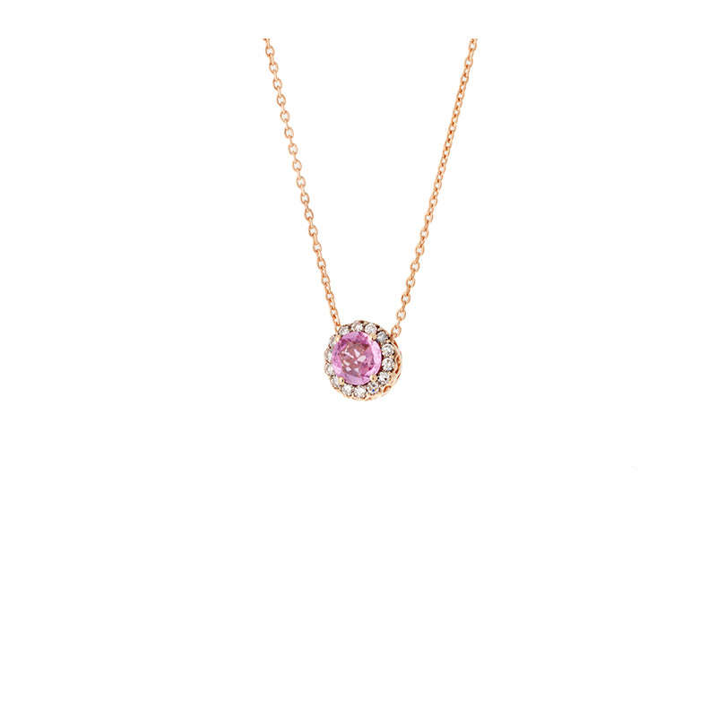 Beirut Pendant - Pink Sapphire - Diamonds