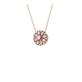 Beirut Rosace Pendant - Pink Sapphire - Diamonds