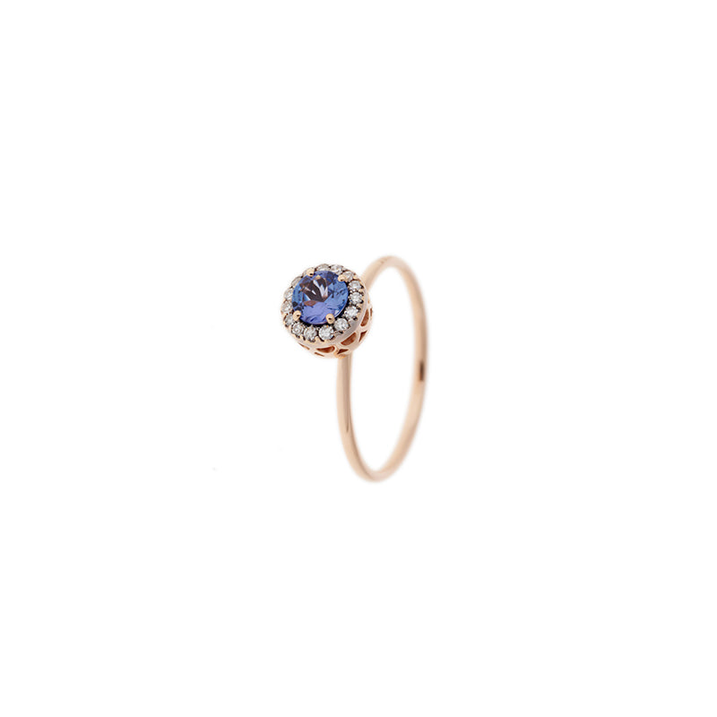 Beirut Bague - Saphir bleu - Diamants