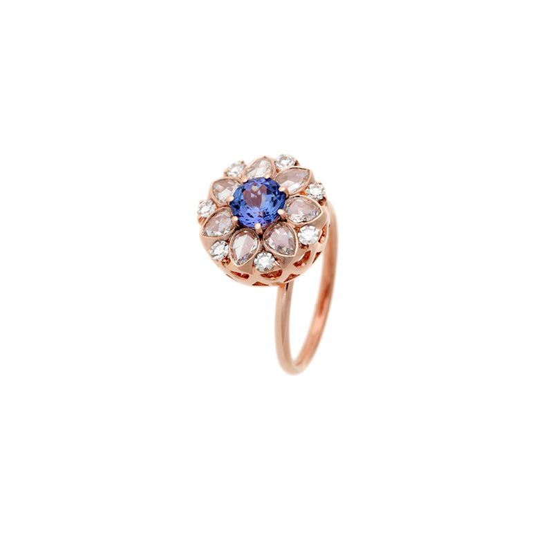 Beirut Rosace Bague - Tanzanite - Diamants