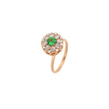 Beirut Rosace Bague - Tsavorite - Diamants