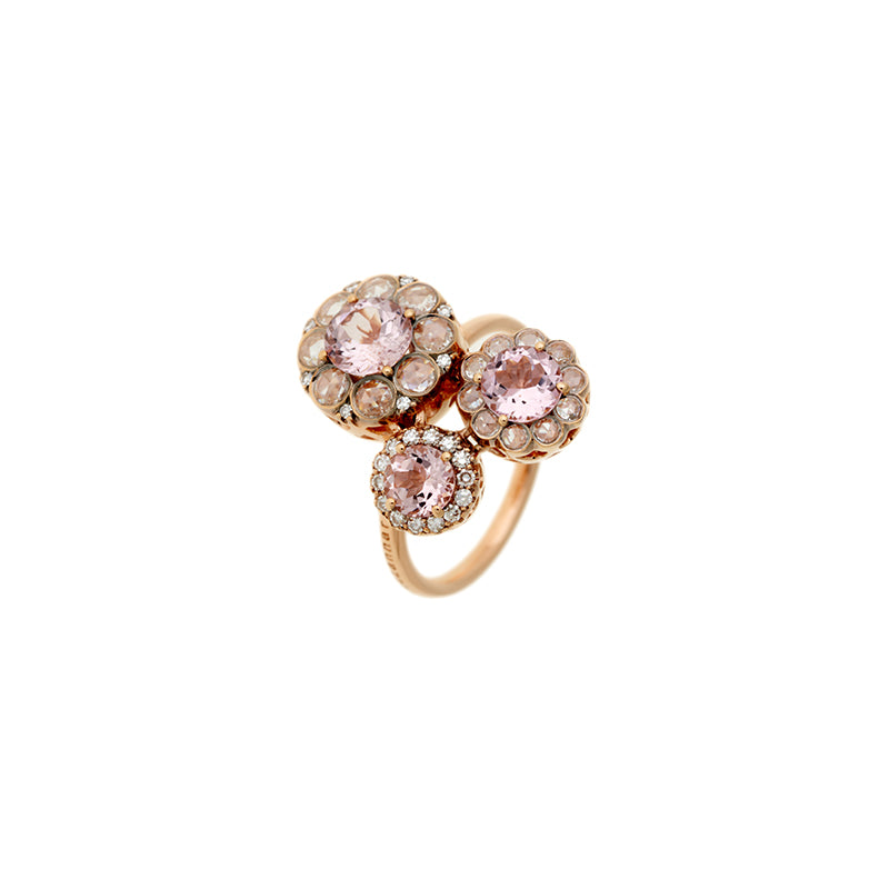 Beirut Rosace Bague - Morganites - Diamants
