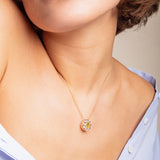 Beirut Rosace Pendant - Yellow Sapphire - Diamonds