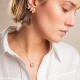 Beirut Rosace Pendant - Spessartine - Diamonds