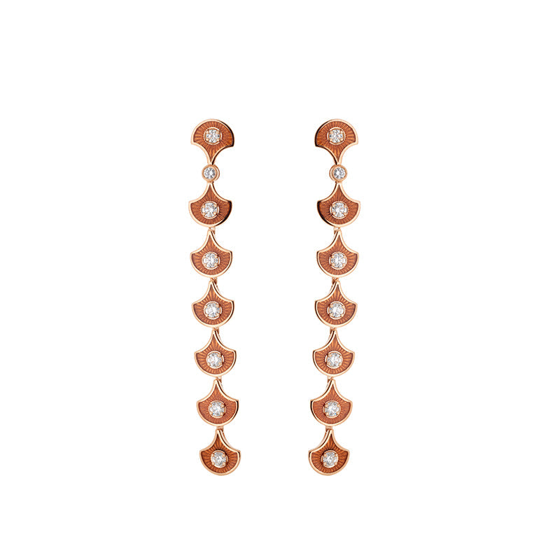 Fish For Love Boucle d'oreille Orange - Diamants