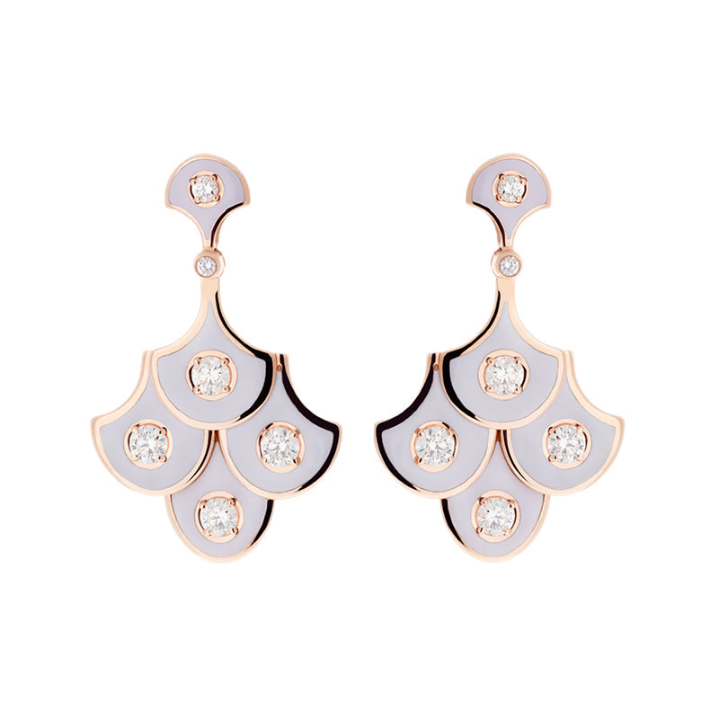 Fish For Love Boucles d'oreilles Lilas - Diamants