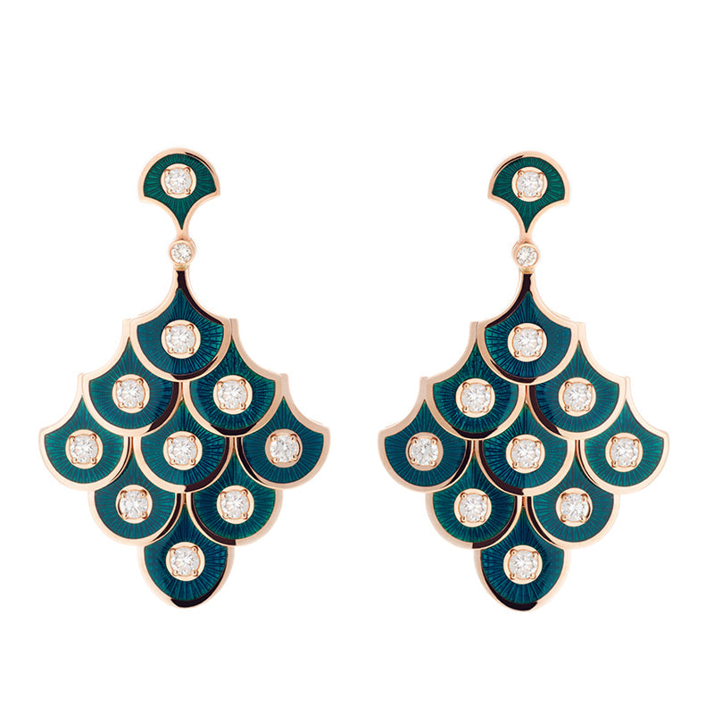 Fish For Love Boucles d'oreilles Pétrole - Diamants