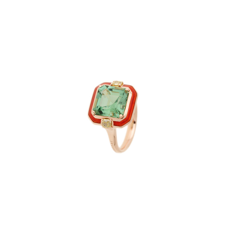 Gemma Bague - Tourmaline Verte - Diamants
