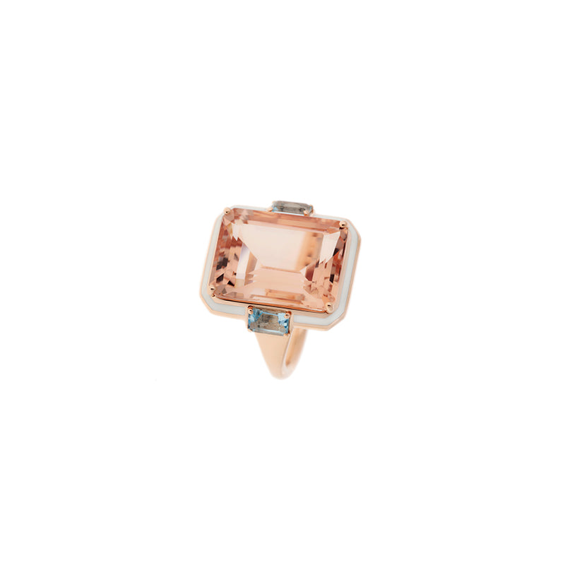 Gemma Bague - Morganite - Aigues-marines