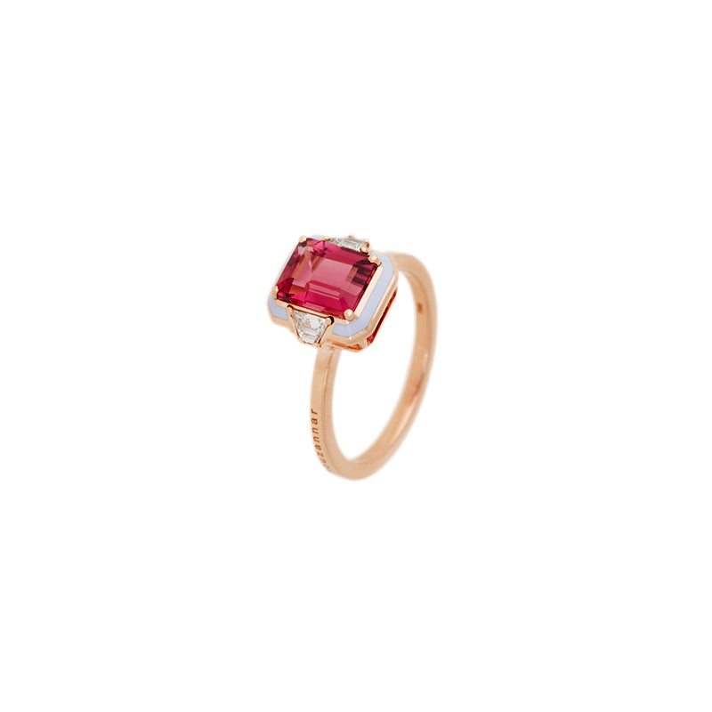 Gemma Bague - Tourmaline Rose - Diamants